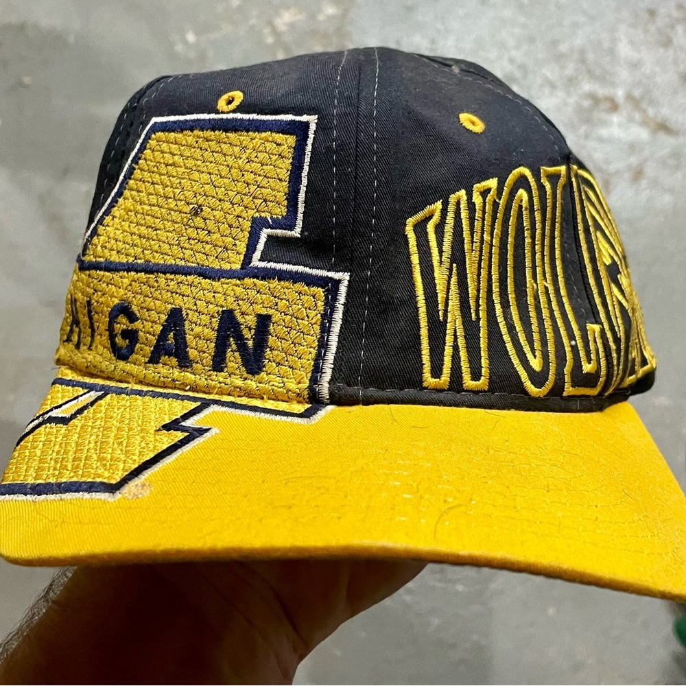 90s STARTER Michigan Wolverines all over SnapBack - strap needs replacing